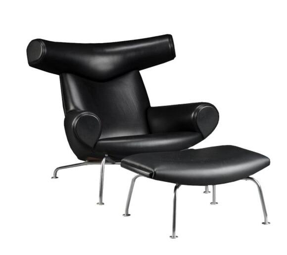 Wegner Ox chair and ottoman